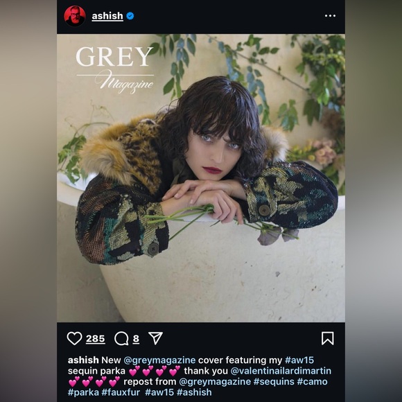 Ashish Olive Sequin Parka w Leopard Fur like featured in Ab Fab - Picture 16 of 16